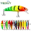 Fishing Lure 6.5g/5cm Sinking Minnow Peacock Bass Fishing Bait with 2 Trible Hook 1
