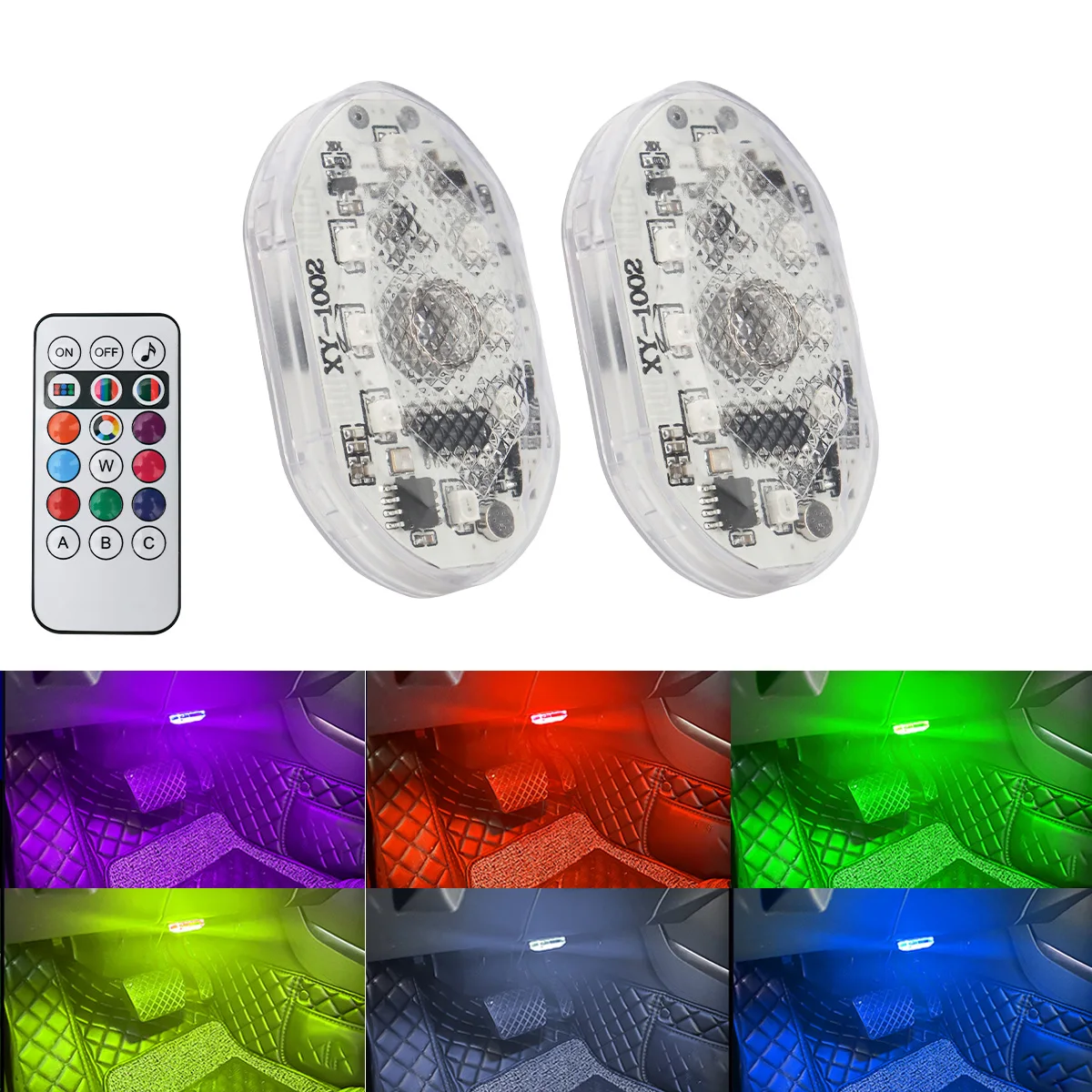 Multicolor Voice-Controlled LED Interior Ambient Lights