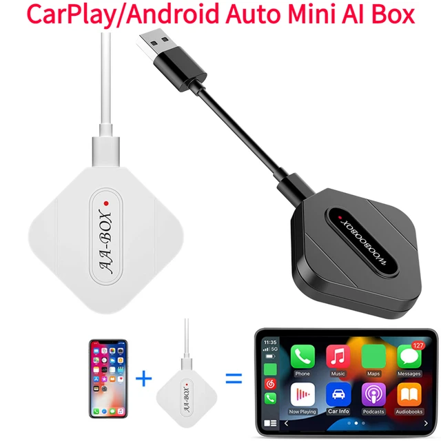 Android auto noir - Carplay – Mini boîtier AI pour Apple CarPlay