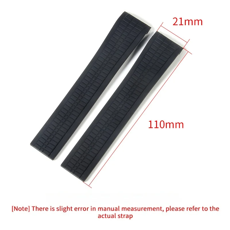 Premium Rubber Watch Strap for Luxury Timepieces – 21mm