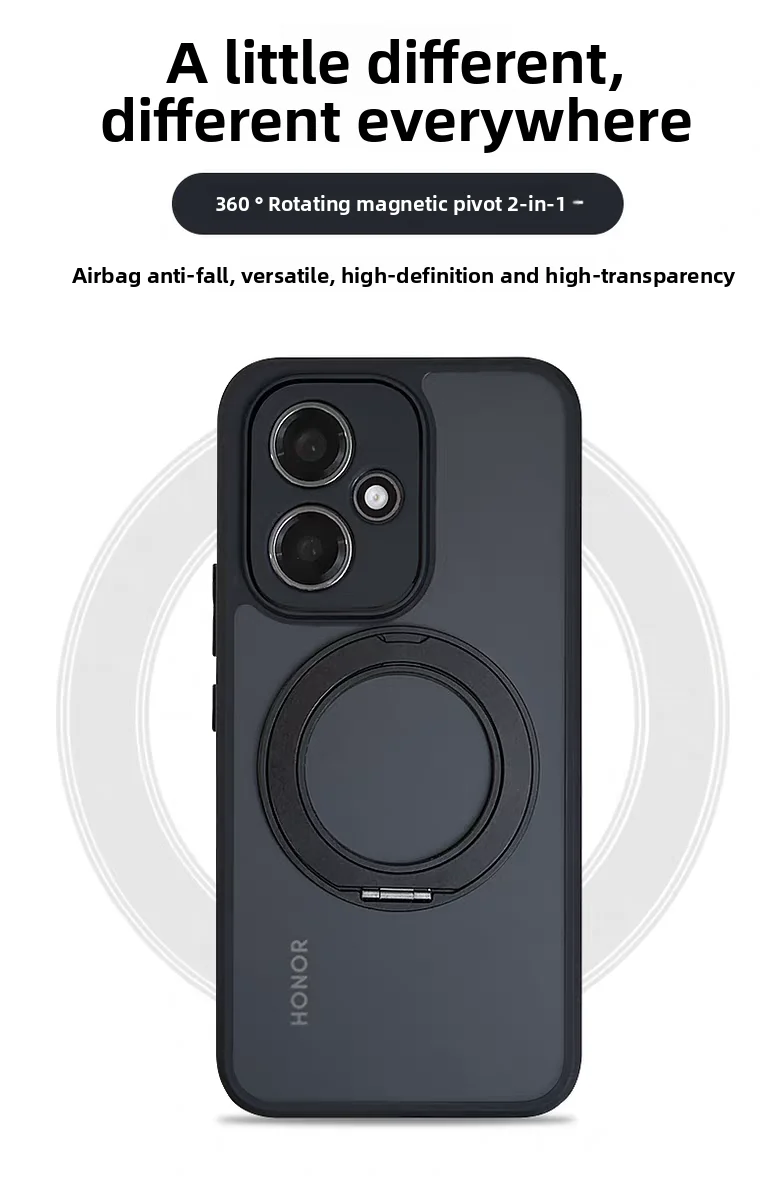 Huawei Honor Protective Case with Magnetic Ring Stand - Hard Back Cover