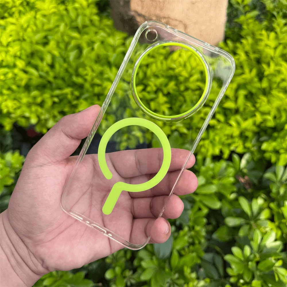 Enhanced Product Title:  
Transparent Magnetic Anti-Fall Phone Case with Simple Fantasy Design