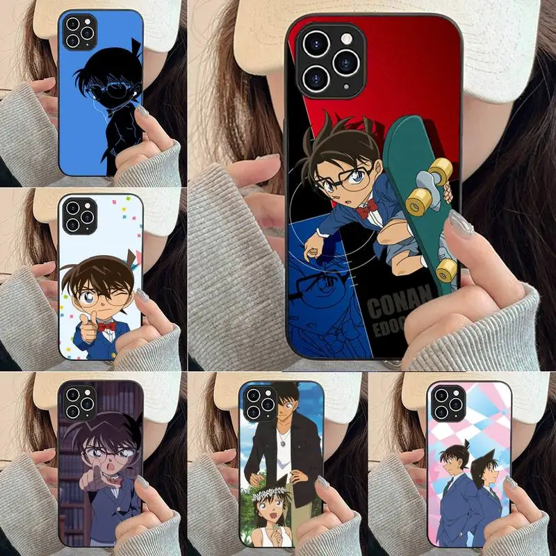 Custodia Per Telefono Anime Detective Conan Per Iphone 7 8 Plus X Xr Xs 11 12 13 Se2020 Mini Iphone Mobile 14 Pro Max Case