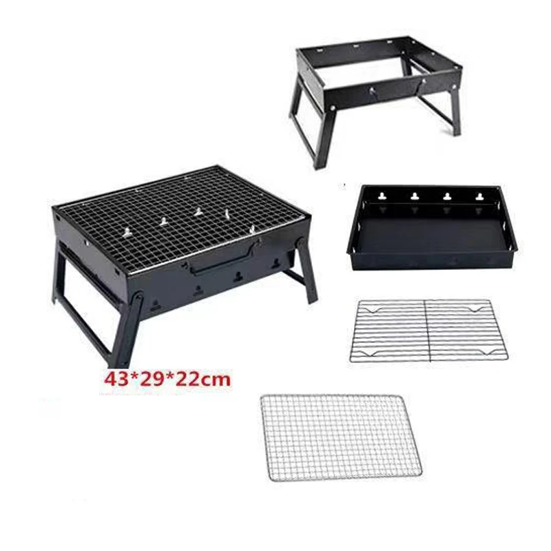 Brochette barbecue 6 en 1 pliable avec manche en bois Noir - Cdiscount  Maison