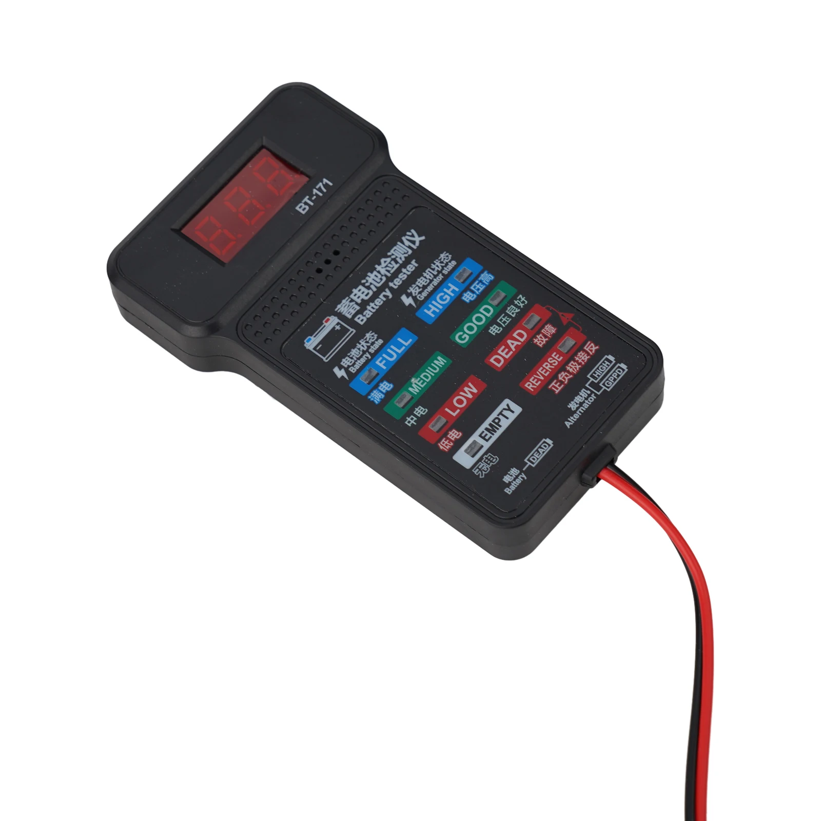 

Практичный тестер аккумуляторной батареи Φ 12V BT 171, автомобильный тестер аккумуляторной батареи, зеленый, многофункциональный, красный, 12V тестер запуска аккумулятора