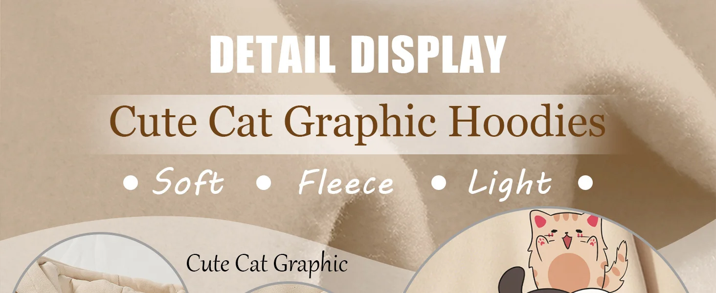 cute cat graphic hoodie