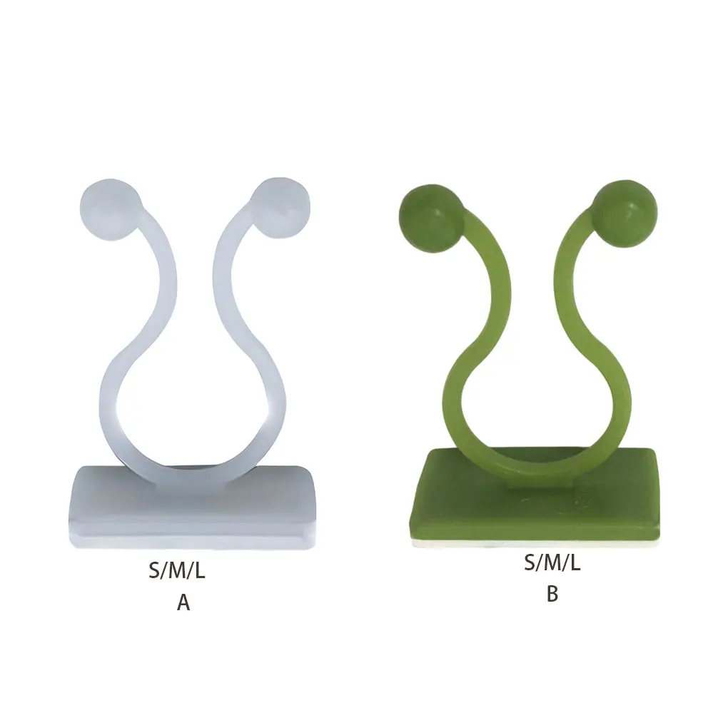 

100 Pieces Plant Hook Solid Color Wall-mounted Rattan Clip Support