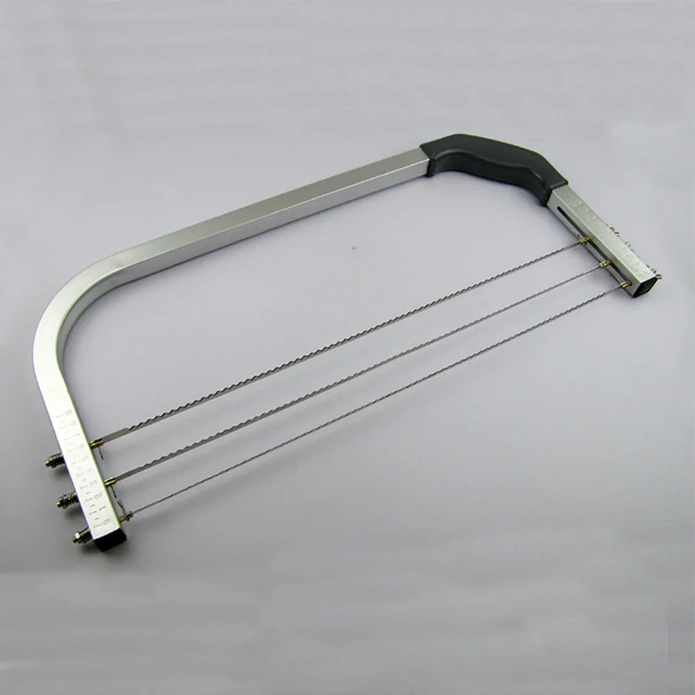 Multi Layer Cake Slicer 3 Blade Cutter Leveller with Height Adjustable Wires Measuring Guide Comfort Grip Handle