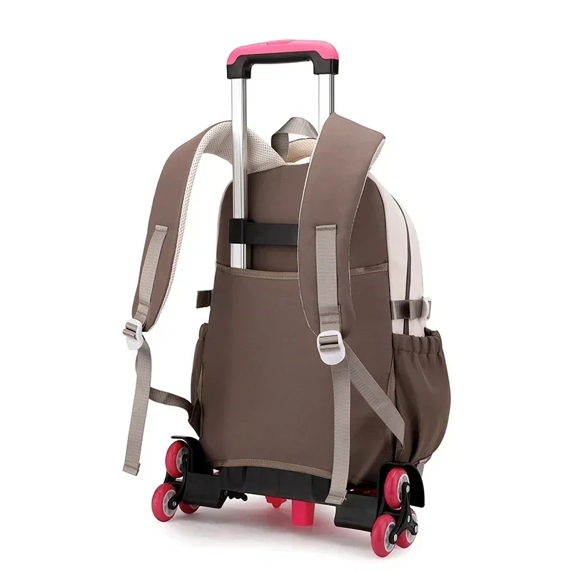 with Wheels Rolling Backpacks for Girls Student Wheeled Backpack Trolley School Bags Travel Trolley Luggage Kids School Backpack