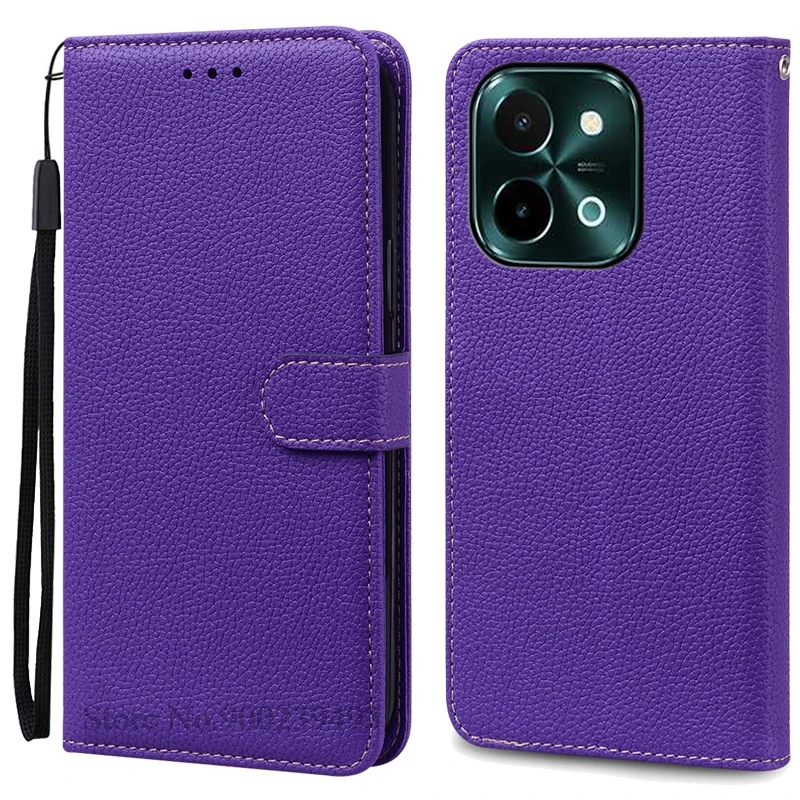 Vivo Y28 4G Leather Wallet Flip Case - Soft Silicone Protective Back Cover