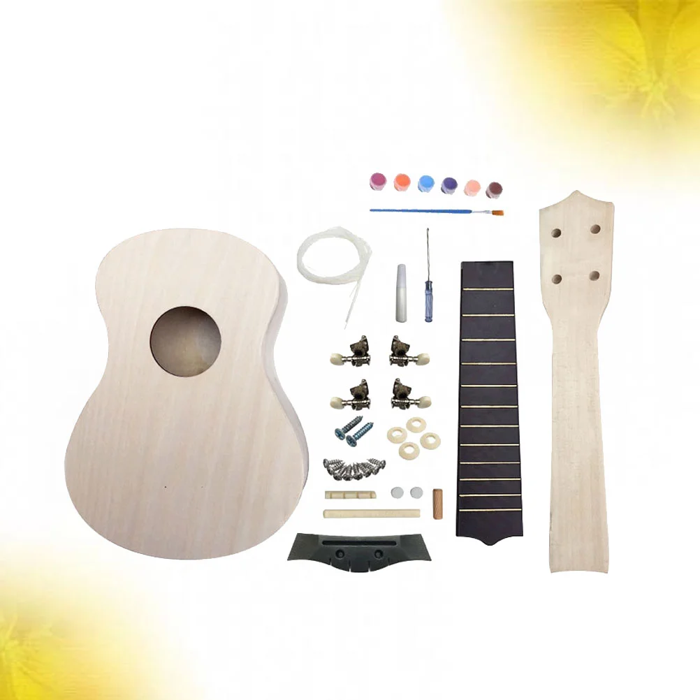 

Material Package Child Electric Guitar Kit Guitars for Kids Wooden Self-painting