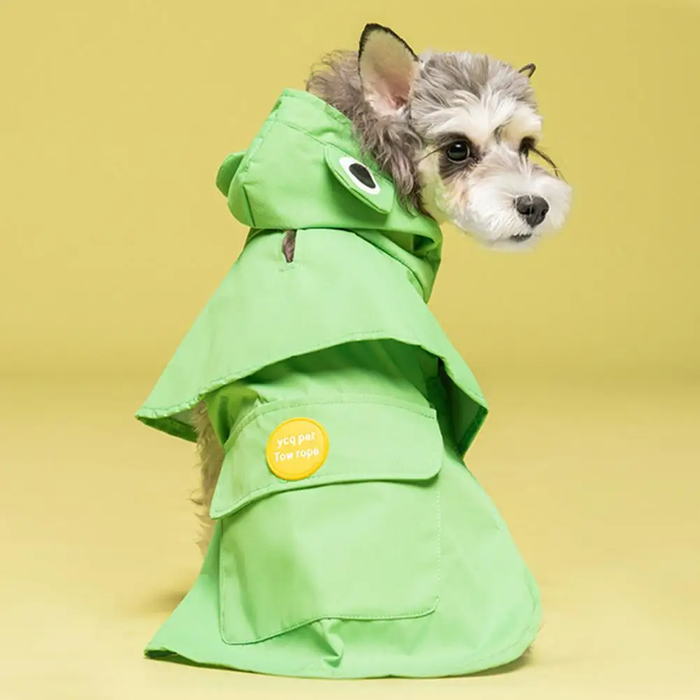 Fitwarm Frogdog Rain Suit Poncho Raincoat Dog Frog Raincoat Frog