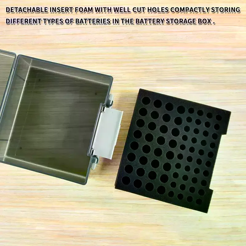 배터리 보관함, AA/AAA 배터리 72개 수납 가능, 배터리 케이스, 차고/가정용 서랍 정리함, 디스펜서 홀더