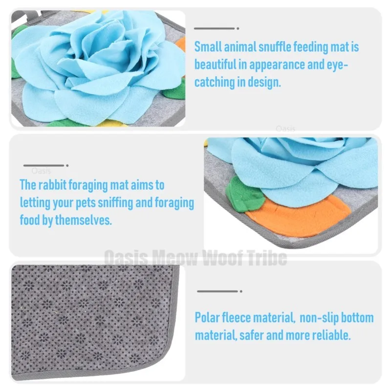 Pet toys Pet exercise toy Pet Snuffle Mat For Dogs Rabbit Pet Feeding Foraging Trainingpad Bunny Blanket Toys Puzzle Dogs Toy Noseslow Dispenser Rabbits