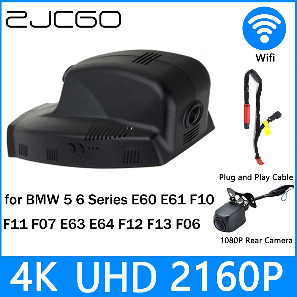 

ZJCGO Dash Cam 4K UHD 2160P Car Video Recorder DVR Night Vision for BMW 5 6 Series E60 E61 F10 F11 F07 E63 E64 F12 F13 F06