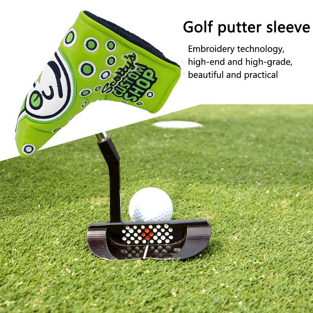 PU Golf Putter Headcover Sticker Buckle Golf Club Protective Cover Durable Universal Anti-Collision Pressure Outdoor Accessories golf club head covers