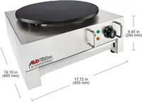 Crepe Maker Commercial | Electric Pancake Maker | Nonstick 16” Plate | 110V (Single) 2