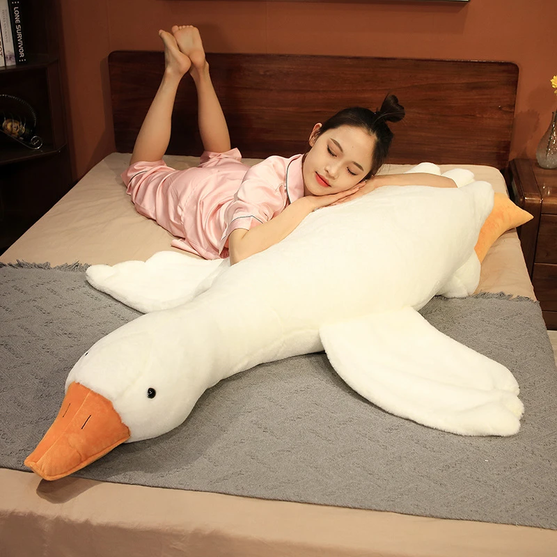 Soft Comfortable White Goose Body Pillow for Sleep Girlfriend Schoolmate  Gift Throw Pillows Lovely Plush Children Birthday Gifts