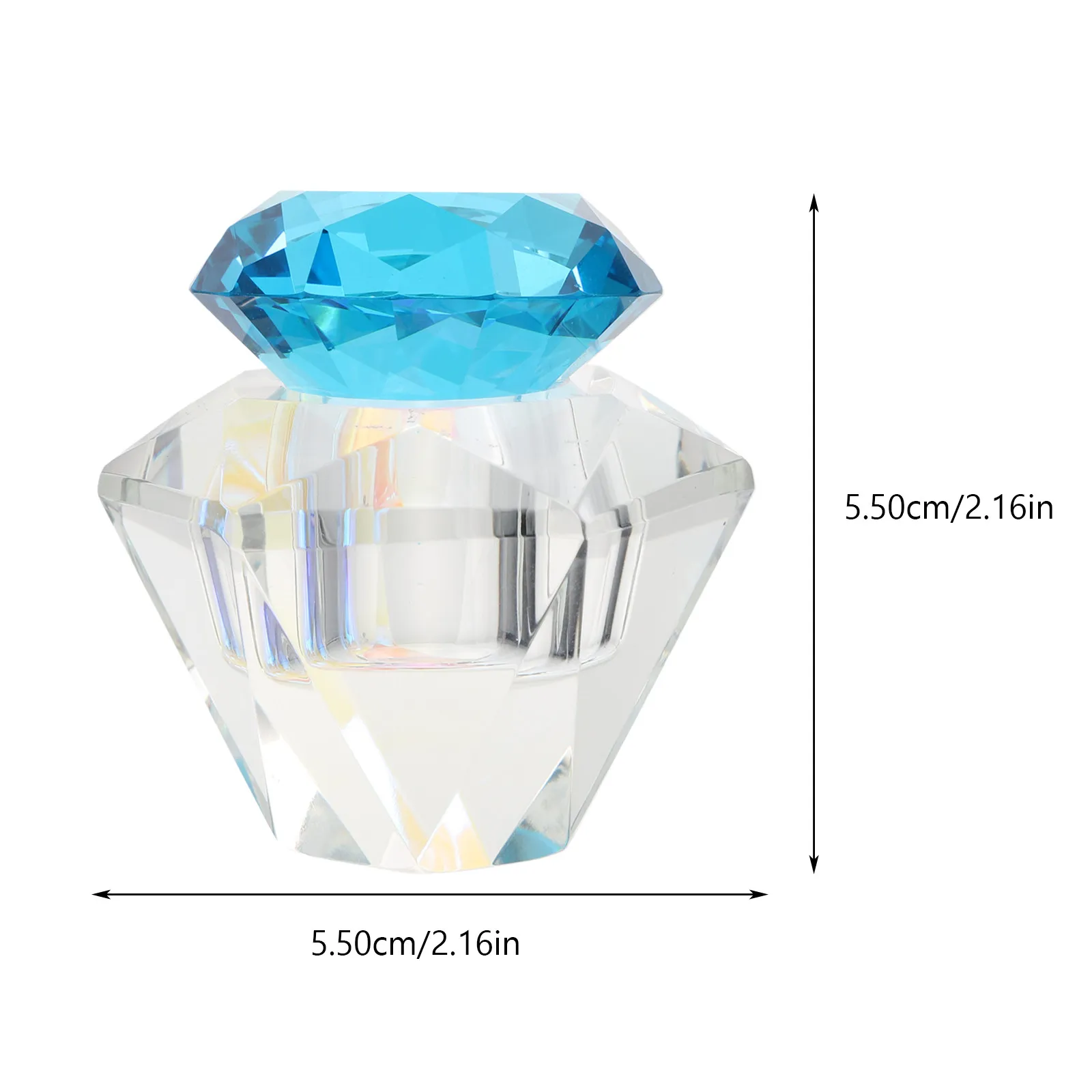 1Pcs 네일 아트 리퀴드 컵 네일 파우더 믹싱을위한 투명 크리스탈 컨테이너 매니큐어 도구 홈 살롱 사용 매니큐어 리퀴드 컵