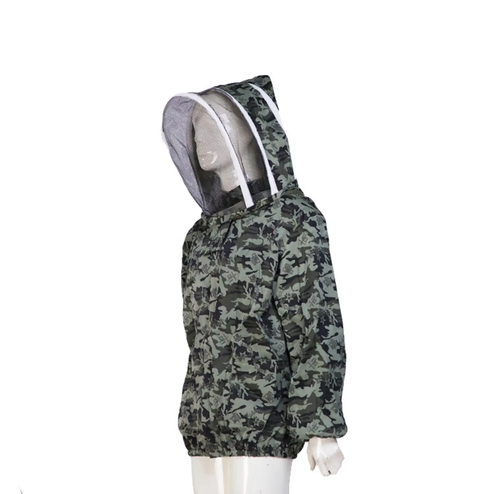 Beekeeping Jacket with Fencing Veils Ventilated Jacket Hat Equip Suit Breathable Premium Beekeeper Suit Farm Smock