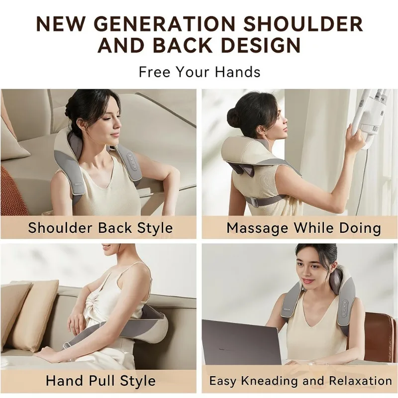 2023 Hot Sale Massage Equipment with 5D Kneading Rotation Massage Pillow Hands  Free Neck and Shoulder Massager - AliExpress