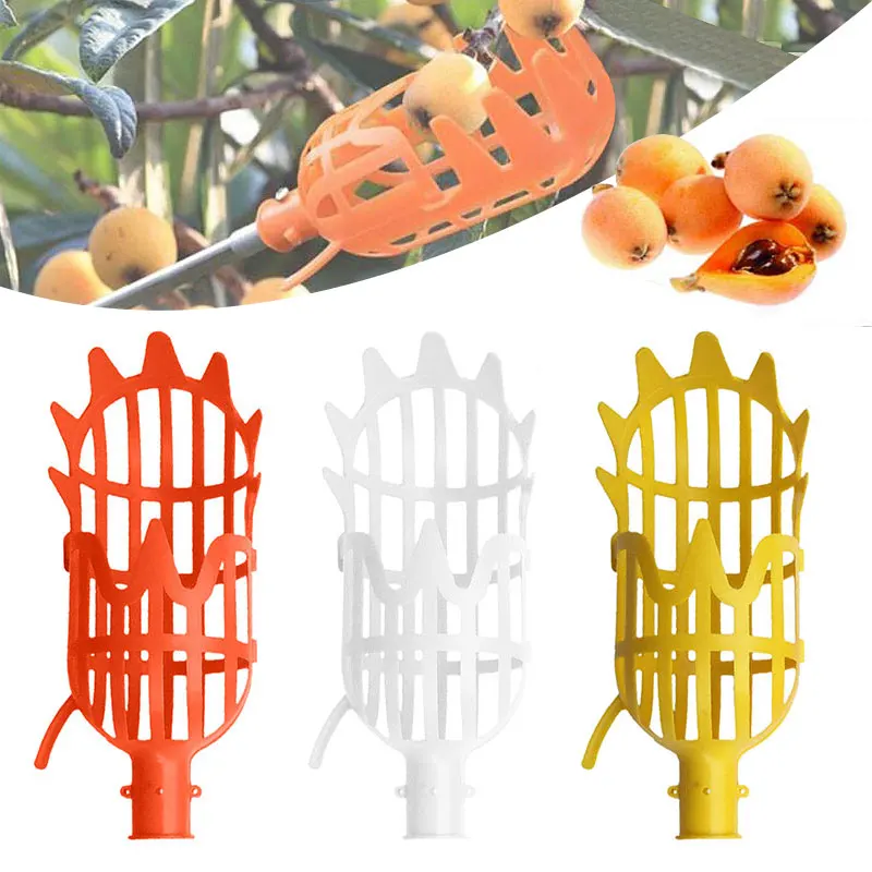 1PCGardenBasketFruitPickerHeadMultiColorPlasticFruitPicking
