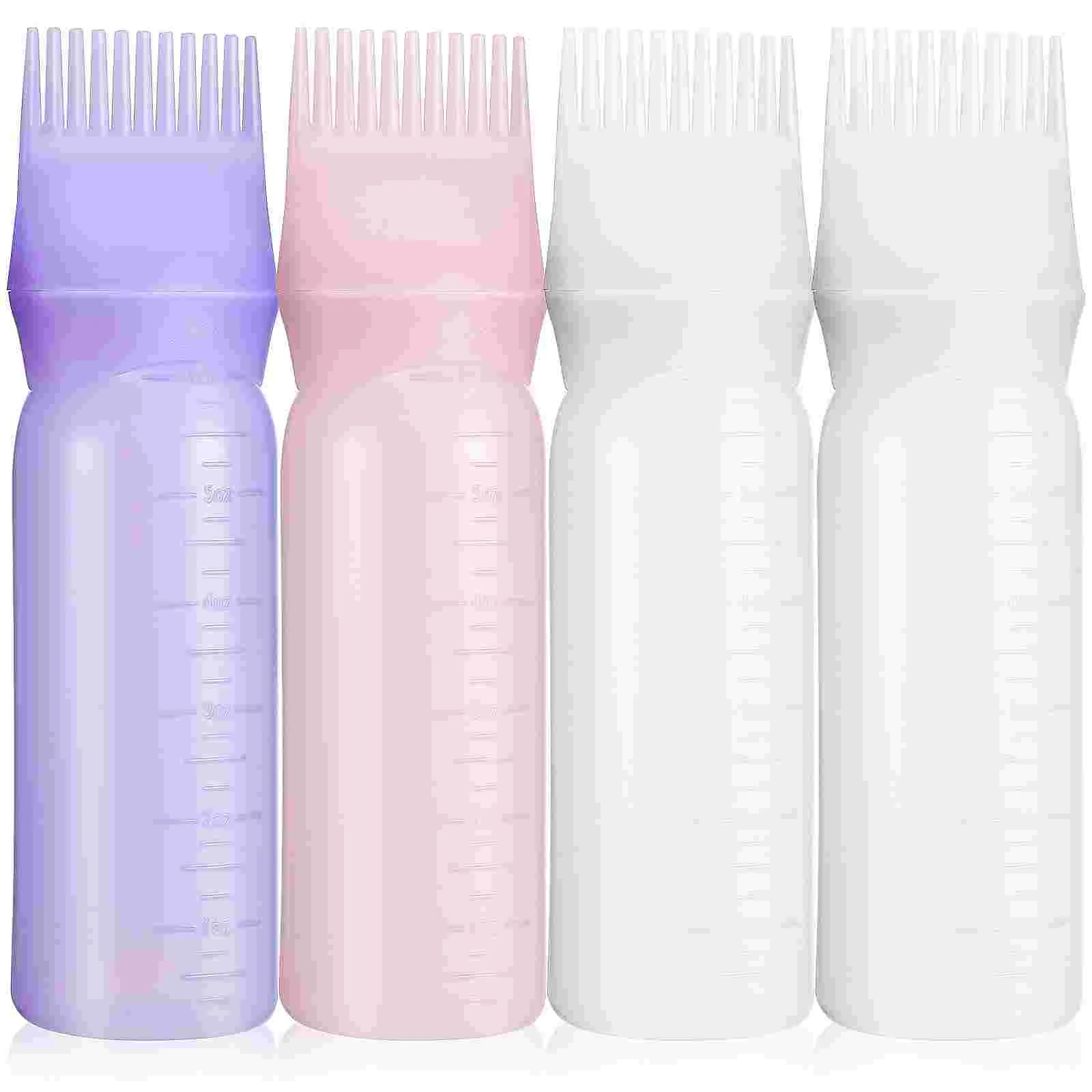 Hair Applicator Bottle Dye Comb Oil Bottles Scalp Root Color Coloring Brush Dispenser Dispensing Hairdressing Home Salon Tools
