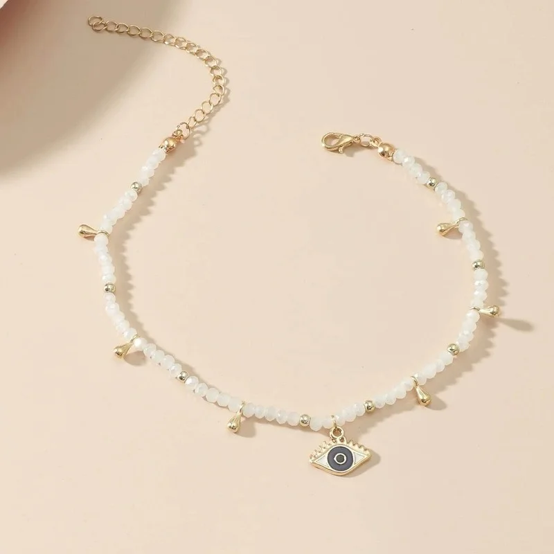 Mixex Color Beaded Anklets For Women Summer Holidays Beach Foot Jewelry Evil Eye Ankle Bracelet bead bracelet,beads anklet