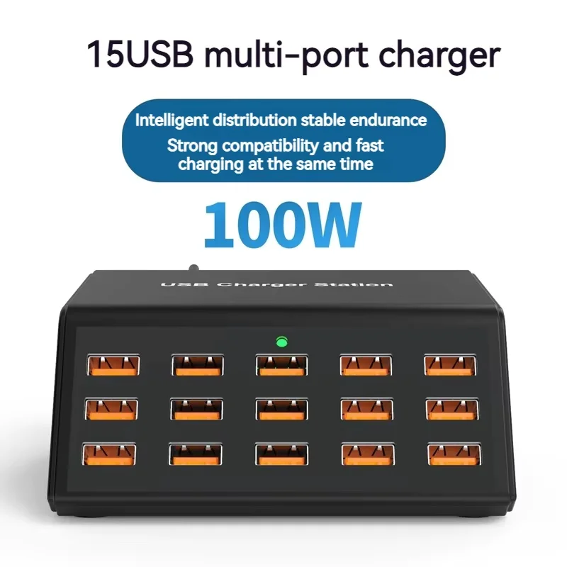 Universal Desktop USB Charger 15-Port Fast Charging