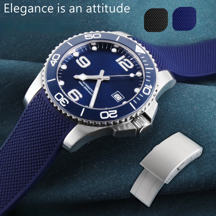 Cinturino Per Orologio Impermeabile In Silicone Di Gomma Per Iwc Pilot Omega Tape Tag Heuer Longines Conquest Cinturini Universali Durevoli Da 21Mm