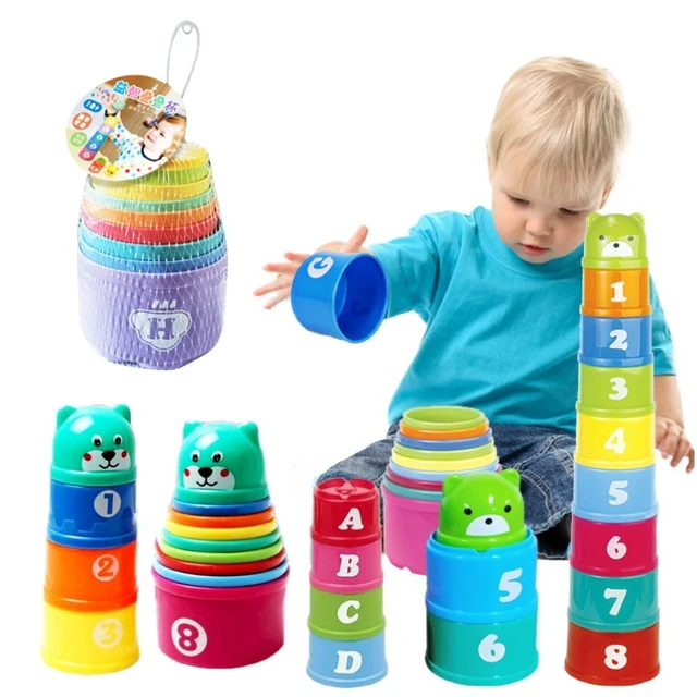 Kids Stacking Cups – Numbers & Letters Montessori Sensory Toy 1