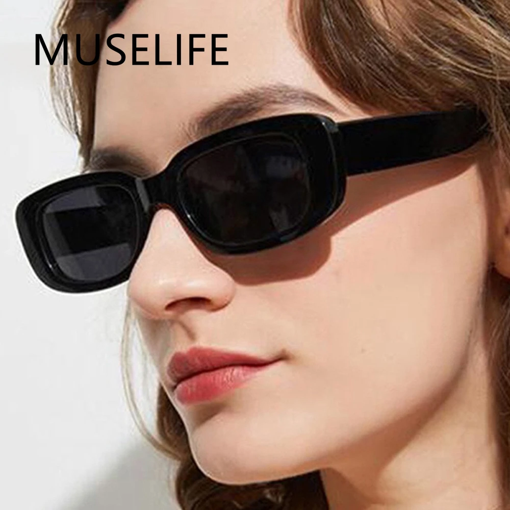 round sunglasses women New Fashion Vintage Sunglasses Women Brand Designer Retro Rectangle Sun Glasses Female Ins Popular Colorful Square Eyewear reader sunglasses