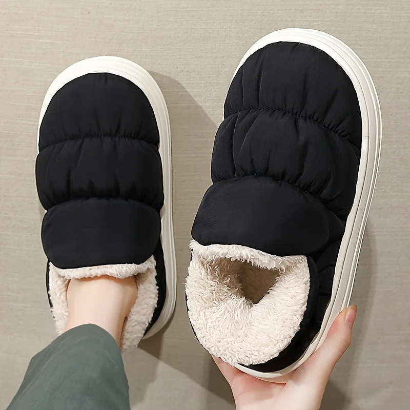 Women's Winter Ankle Boots Indoor Plush Slippers Ladies Men Outside Home Cotton Shoes