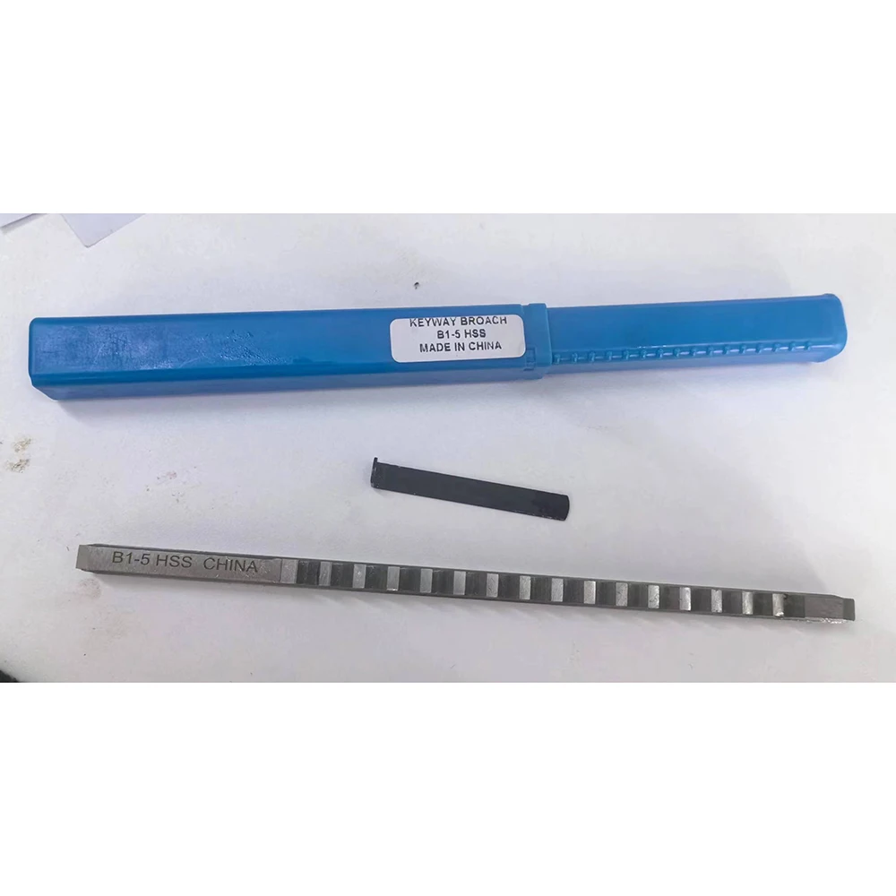 5mm B1 Push-Type Keyway Broach Metric Sized with Shim High Speed Steel Cutting Tool for CNC Machine