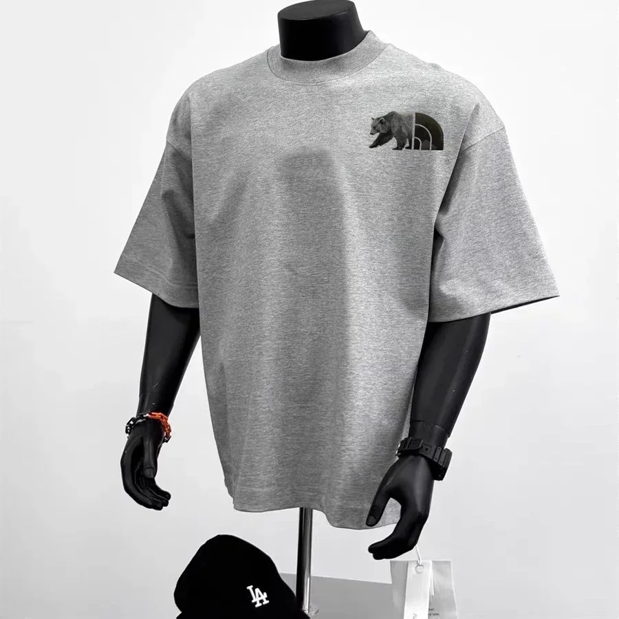 Trendy Brand Pure Cotton Short-sleeved T-shirt The Same Half-sleeved Simple Top for Men and Women Sports and Leisure Are TOP 4