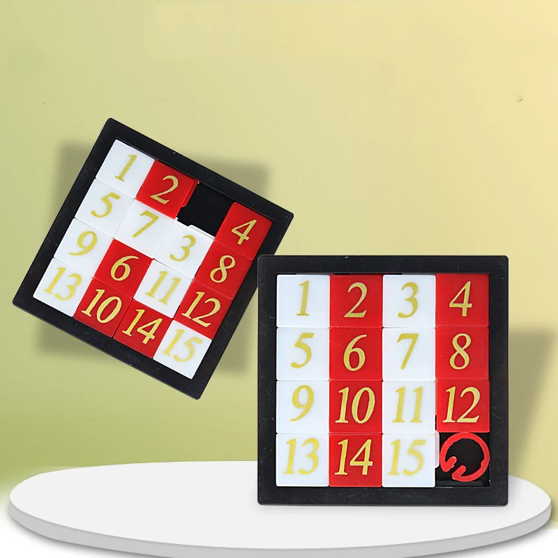 

Sliding Puzzle Square Thinking Training Digital Slide Logic Training Early Education Toy Huarong Road White Puzzle Game 7*7cm