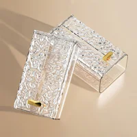 Multipurpose Tissue Box Transparent Rectangular Tissue Storage Box Bathroom Wall Mounted Toilet Paper Case Desktop Napkin Box 2