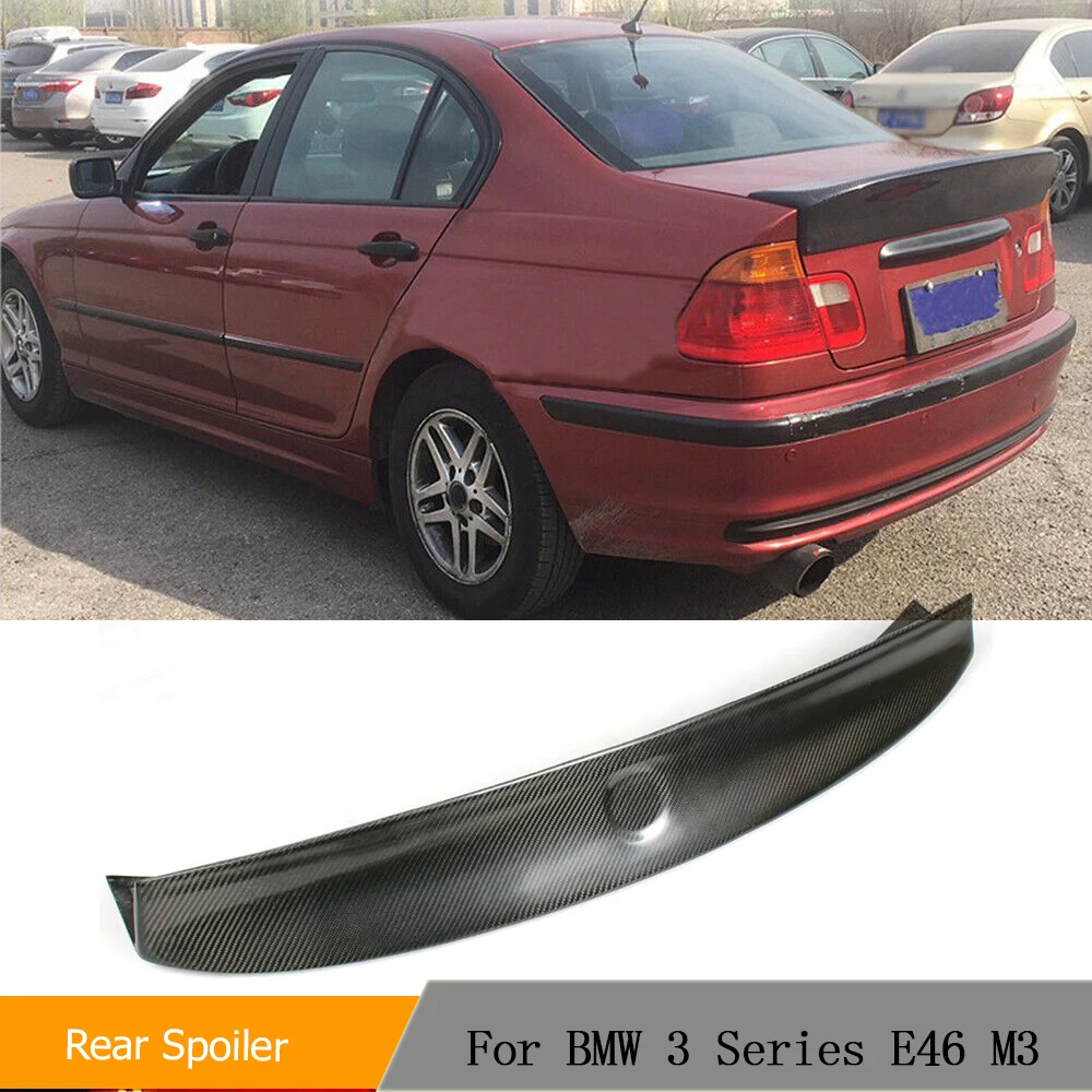 Spoiler Posteriore Tronco Boot Lip Wing Per Bmw E46 4Door Sedan M3 1999 - 2004 Fibra Di Carbonio Nero/Pu Grey Car Tuning Parts Frp Primer