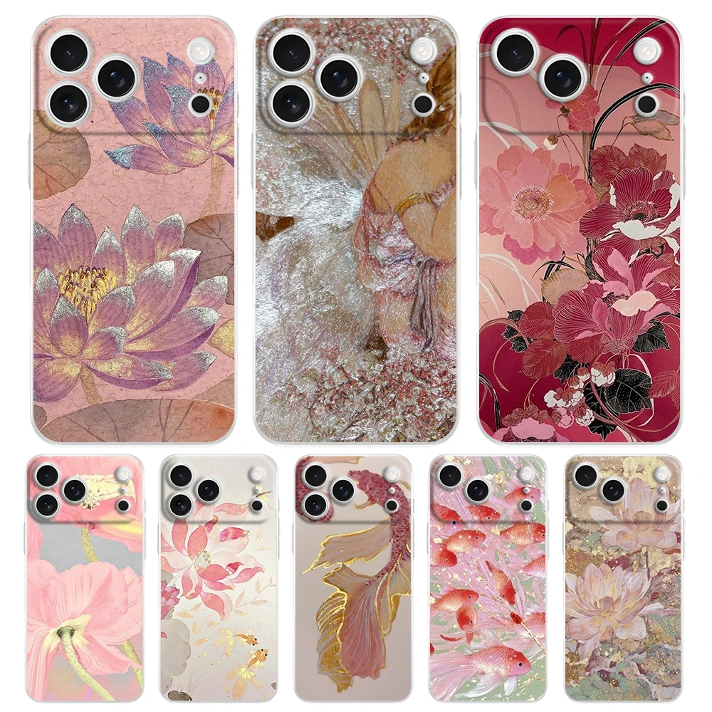 Easter Floral Fairy Fish Soft Phone Case with Cute Painting Design