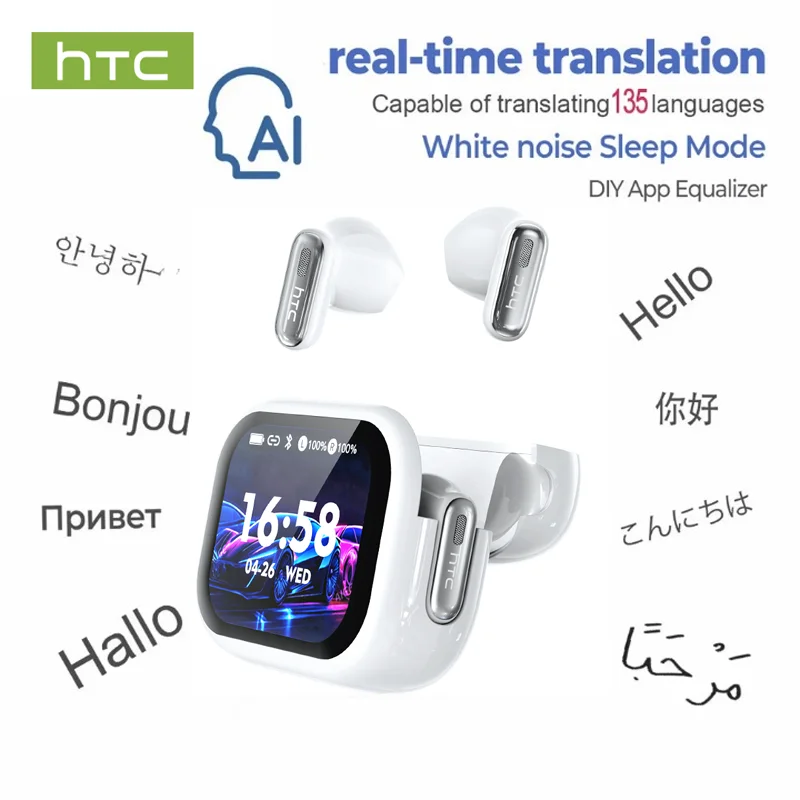 Htc Ne68 Wireless Bluetooth Earphones With Enc And Led Display_voghion.com