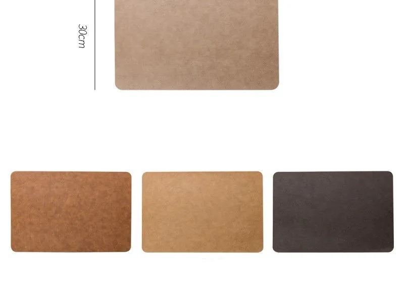 Light Luxury Solid Leather Placemat Coffee Brown PU Table Mat Waterproof Oilproof Heat-Insulated Plate Bowl Pad Table Decor 15 Mallzona S0fa7a0499b5d490ab0fc6b19f54f88a0G Light Luxury Solid Leather Placemat Coffee Brown PU Table Mat Waterproof Oilproof Heat-Insulated Plate Bowl Pad Table Decor Mallzona