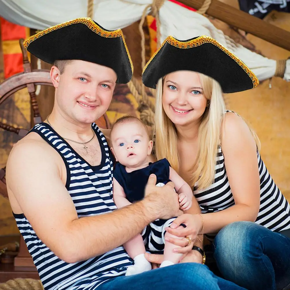 Pirate Captain Hat For Women Man Unisex Cosplay Pirate Hat Unique Halloween Party For Historical Reenactments pirate hat