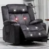 Recliner Chair Massage Rocker with Heated 360 Degree Swivel Lazy Boy Recliner Single Sofa Seat with Cup Holders for Living Room 1
