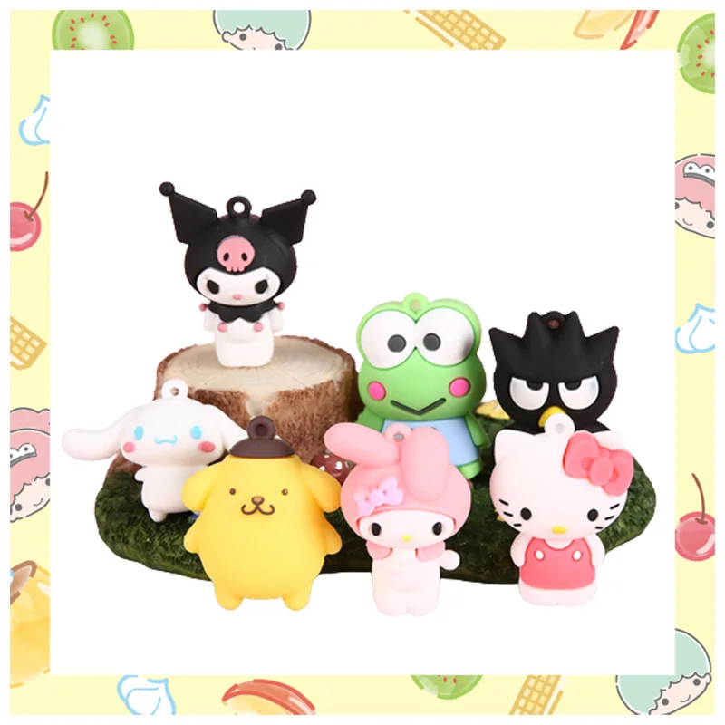 Sanrio Hello Kitty Bad Badtz Maru Keroppi Cute Cartoon Portachiavi Zaino Ornamento Borsa Per Studenti Accessori Personaggi Anime Regalo