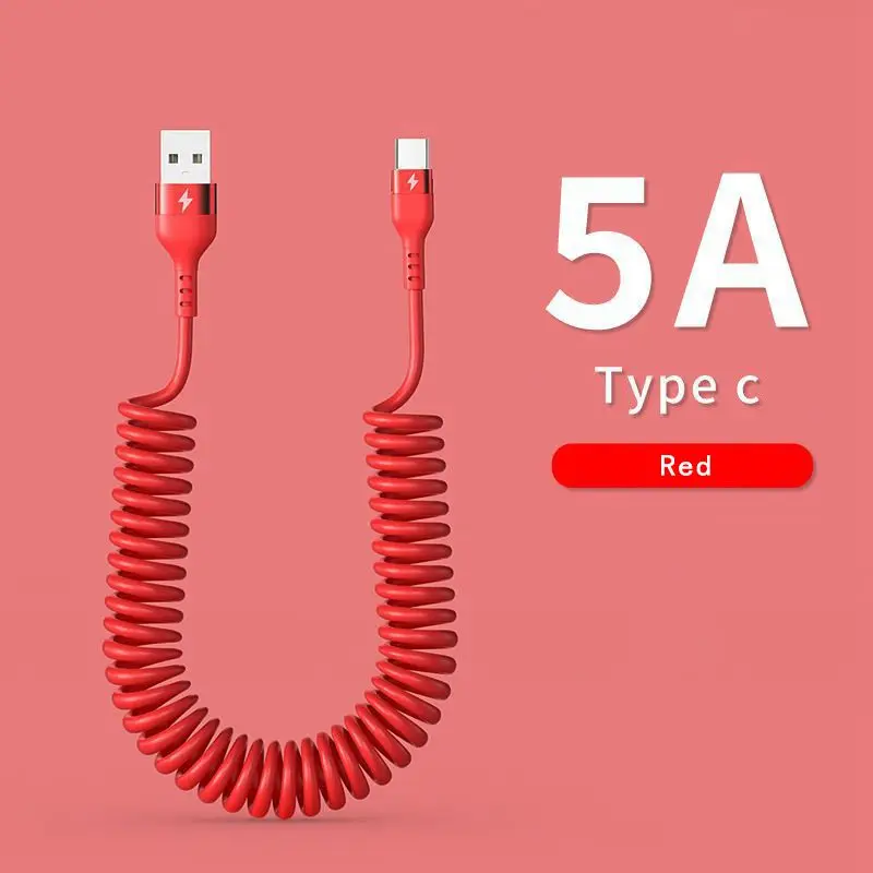 Rapid Charge Telescopic USB Cable with Dual-Type Connectors