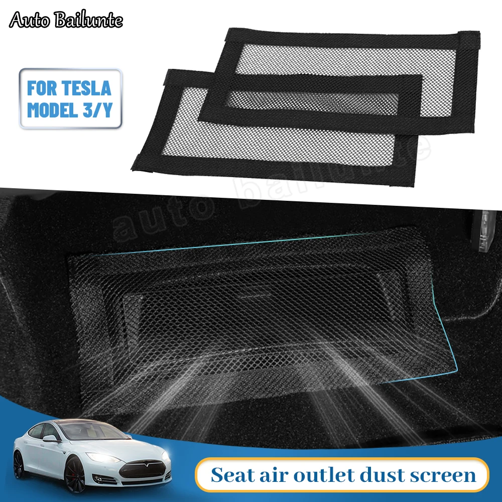 

For Tesla Model 3 Model Y 2021 2022 2023 Air Outlet Mask Under Seat Vent Protection Cover Auto Interior Accessories 2Pcs