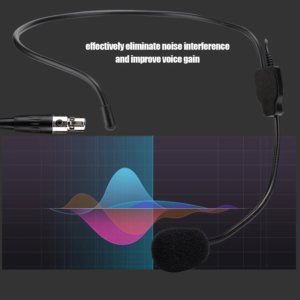 Head Wear Mic Amplifier Mic Mini XLR 3 Pins TA3F Plug Professional Wireless Head Wear Mic Headset Microphone Wireless Microphone