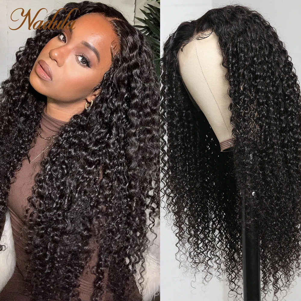 Nadula Curly Hair 13x4 Lace Front Wig 5x5 HD Lace Closure Wig Skin Melt Invisible Pre Plucked With Babyhair 100% Human Hair