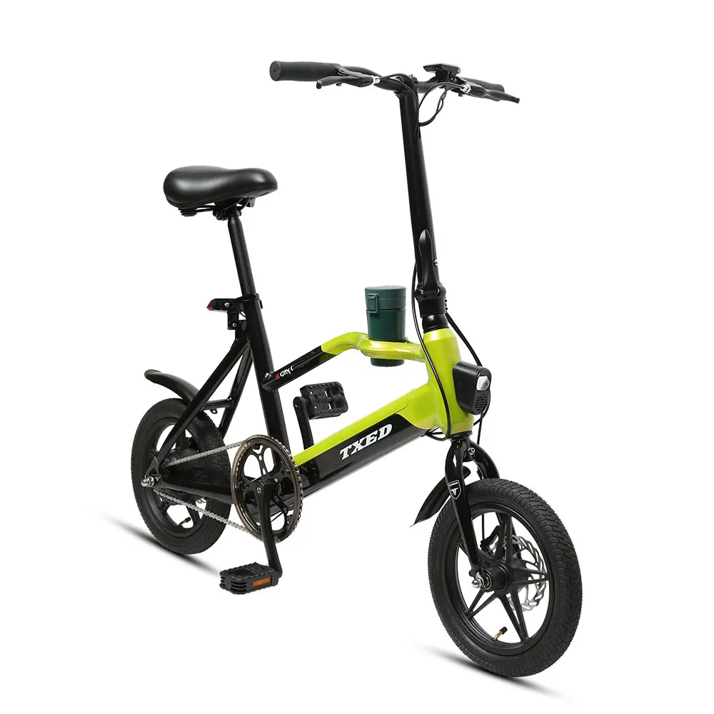 

TXED High quality hot sale 20 inch battery 250W cheap 36v 7.8ah folding battery rechargeable e bikes yellow e-bike