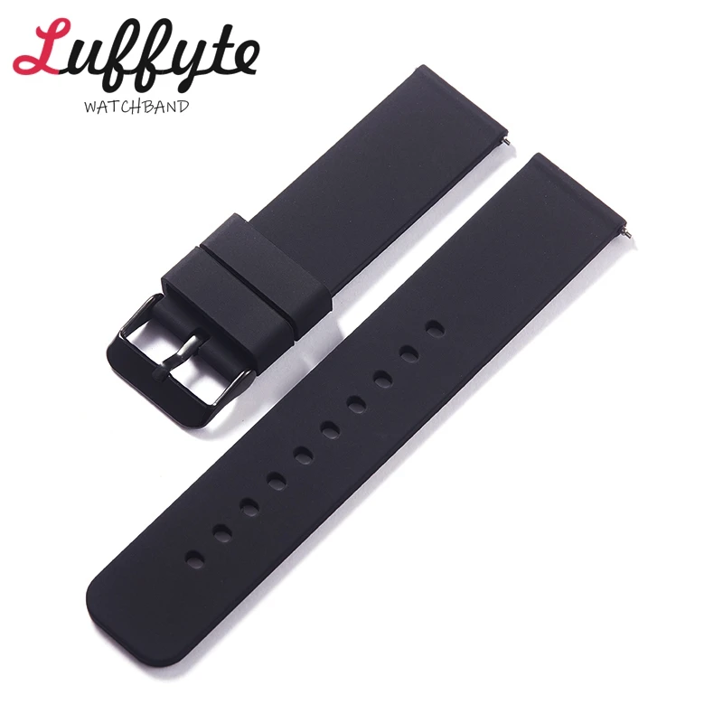 Premium Silicone Watch Strap - Soft Quick Release Rubber Band for Men and Women (Multiple Sizes Available)